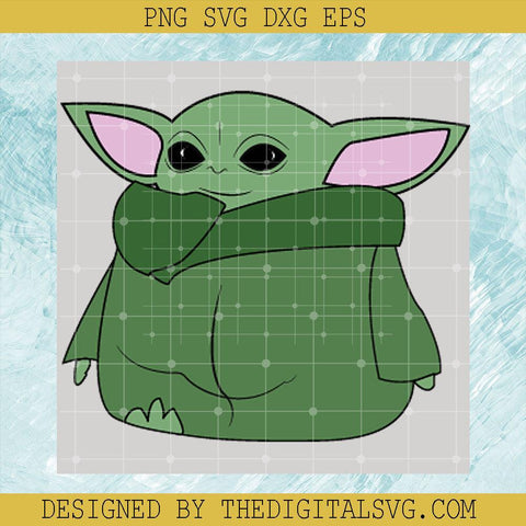 Baby Yoda Wearing A Very Warm Green Svg, Baby Yoda Svg, Star Wars Svg - TheDigitalSVG