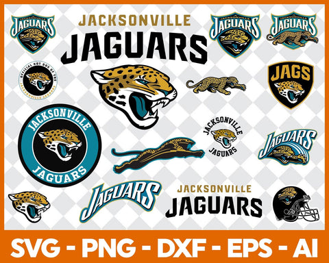 Jacksonville Jaguars Bundle Svg, Jacksonville Jaguars Svg, Jacksonville Jaguars Logo Svg, AFC Teams Svg, NFL Svg, Bundle Svg