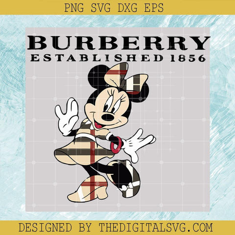 Minnie Burberry Svg, Burberry Established 1856 Svg, Burberry Svg, Disney Mickey Mouse Svg, Disney Svg - TheDigitalSVG