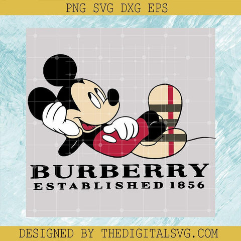 Mickey Mouse Burberry Svg, Burberry Established 1856 Svg, Burberry Svg, Disney Mickey Mouse Svg, Disney Svg - TheDigitalSVG