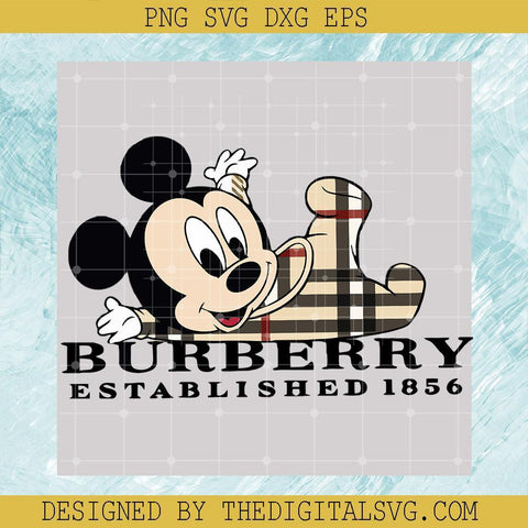 Baby Mickey Mouse Burberry Svg, Burberry Established 1856 Svg, Burberry Svg, Disney Mickey Mouse Svg, Disney Svg - TheDigitalSVG