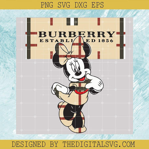 Minnie Mouse Beautiful Burberry Svg, Burberry Established 1856 Svg, Burberry Svg, Disney Mickey Mouse Svg, Disney Svg - TheDigitalSVG