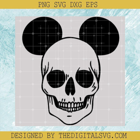 Mickey Skull Head Svg, Halloween Svg, Disney Svg - TheDigitalSVG