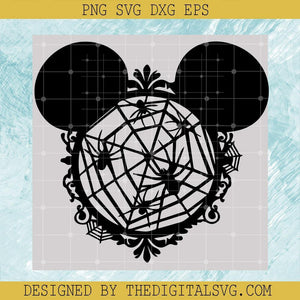 Mickey Head Spider-web Svg, Halloween Svg, Disney Halloween Svg - TheDigitalSVG