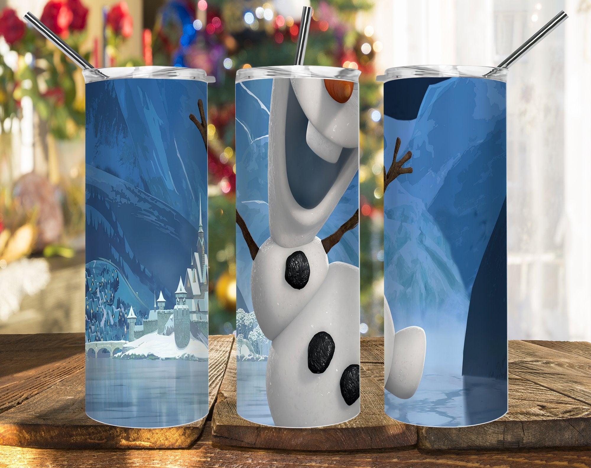 Happy Olaf Frozen Snowman PNG, 20oz Skinny Tumbler Design, Sublimation Designs PNG File - TheDigitalSVG