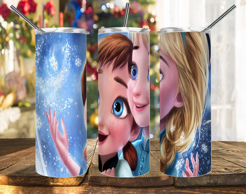 #Baby Anna Elsa Frozen Disney PNG, 20oz Skinny Tumbler Design, Sublimation Designs PNG File - TheDigitalSVG