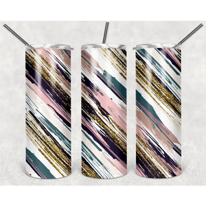 Sparkling Oblique Stripes In Stone Color PNG, 20oz Skinny Tumbler Design, Sublimation Designs PNG File - TheDigitalSVG