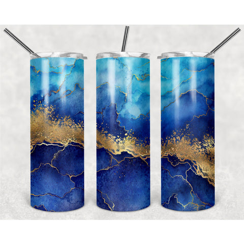 Ocean Pattern PNG, 20oz Skinny Tumbler Design, Sublimation Designs PNG File - TheDigitalSVG