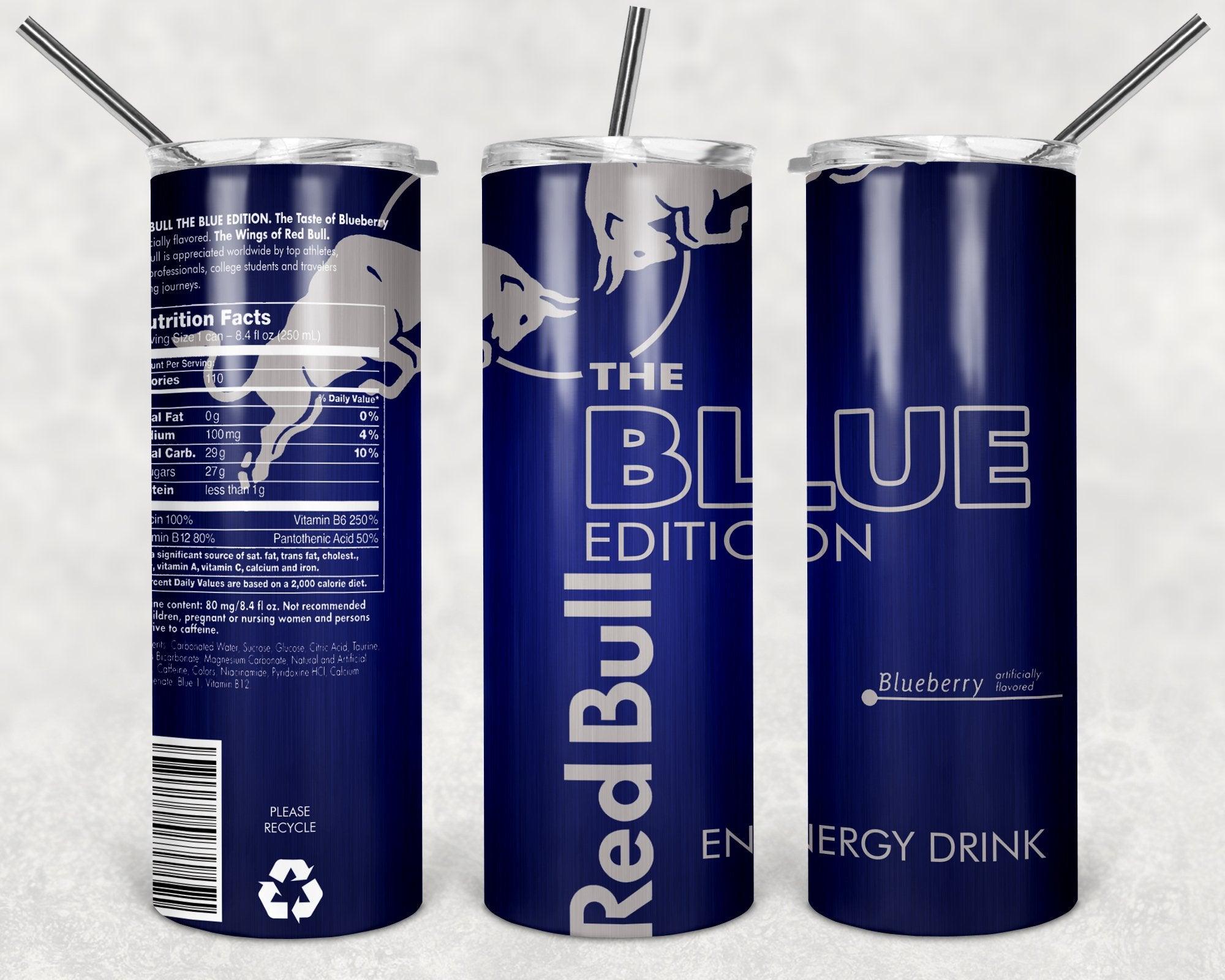 Red Bull Blue Drink Brand PNG, 20oz Skinny Tumbler Design, Sublimation Designs PNG File - TheDigitalSVG