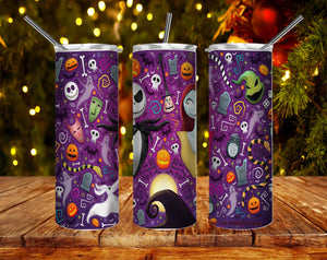 Happy Jack And Sally Classic Movie PNG, 20oz Skinny Tumbler Design, Sublimation Designs PNG File - TheDigitalSVG