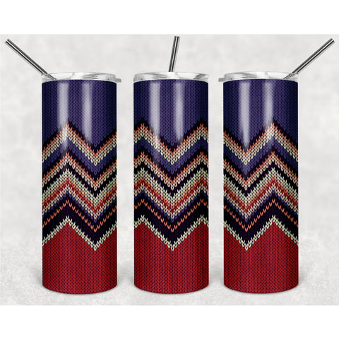 Red And Blue Fold Pattern PNG, 20oz Skinny Tumbler Design, Sublimation Designs PNG File - TheDigitalSVG