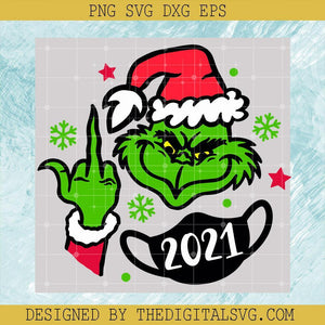 Grinch Giving The Finger SVG, 2021 Ornament SVG, Merry Fucking Christmas SVG