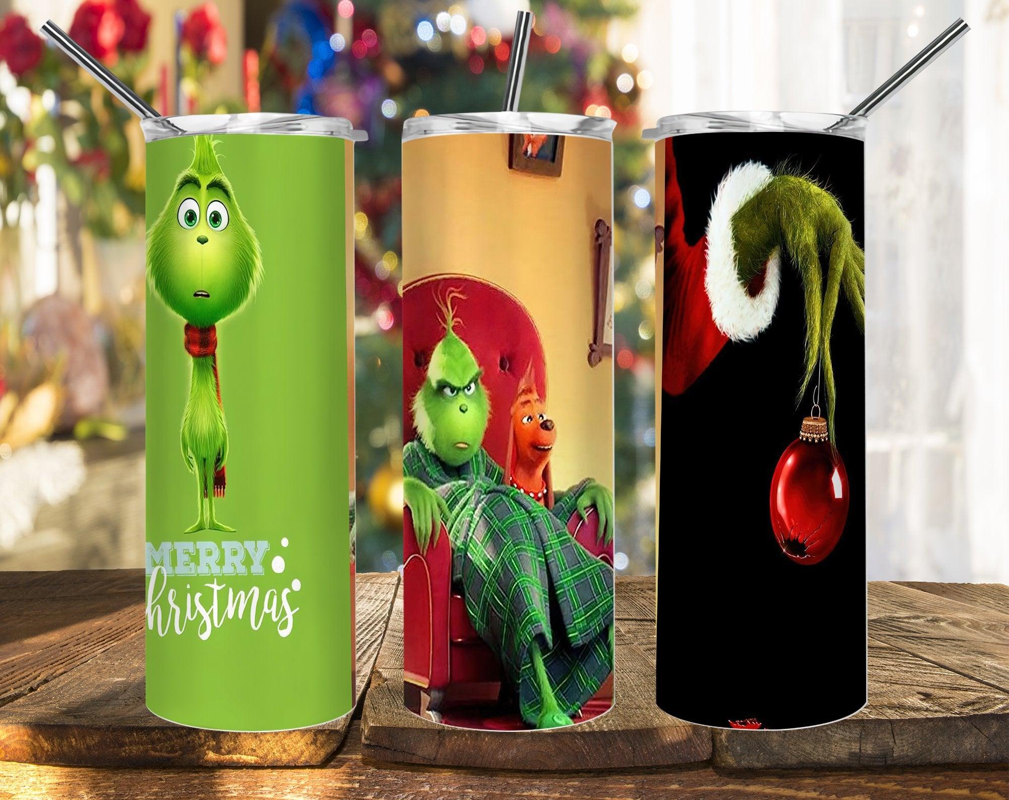 Green Grinch Christmas Movie Poster PNG, 20oz Skinny Tumbler Design, Sublimation Designs PNG File - TheDigitalSVG
