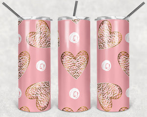 Lovely Pink Heart Pattern PNG, 20oz Skinny Tumbler Design, Sublimation Designs PNG File - TheDigitalSVG