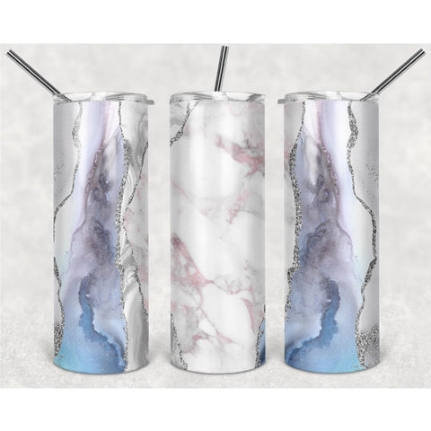 White Luxury Marble Texture PNG, 20oz Skinny Tumbler Design, Sublimation Designs PNG File, Full Tumbler Wrap PNG Digital File - TheDigitalSVG