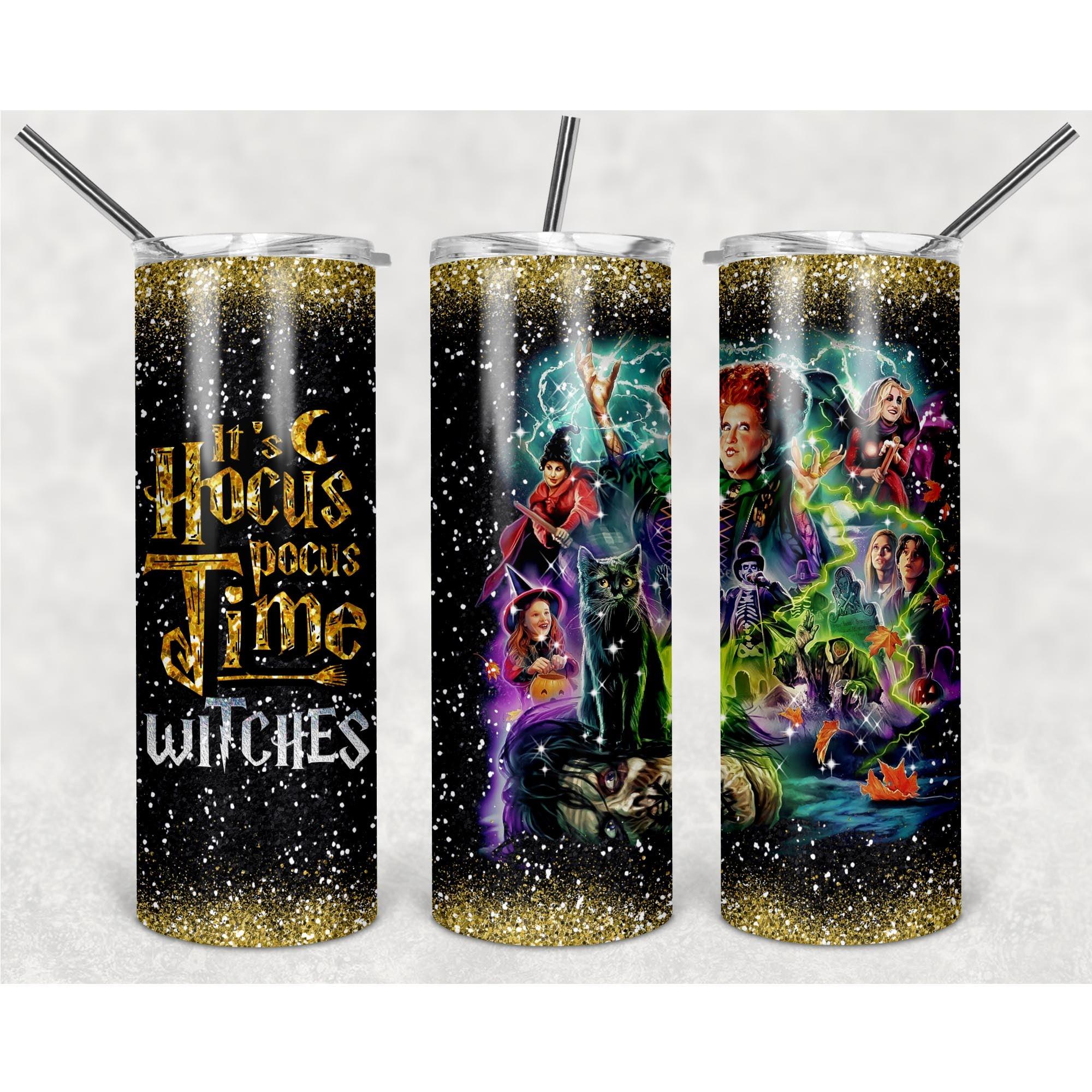 Movie "It's Hocus Pocus Time Witches" Poster PNG, 20oz Skinny Tumbler Design, Sublimation Designs PNG File, Full Tumbler Wrap PNG Digital File - TheDigitalSVG