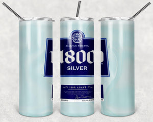 1800 Silver Tequila Drink Brand PNG, 20oz Skinny Tumbler Design, Sublimation Designs PNG File - TheDigitalSVG
