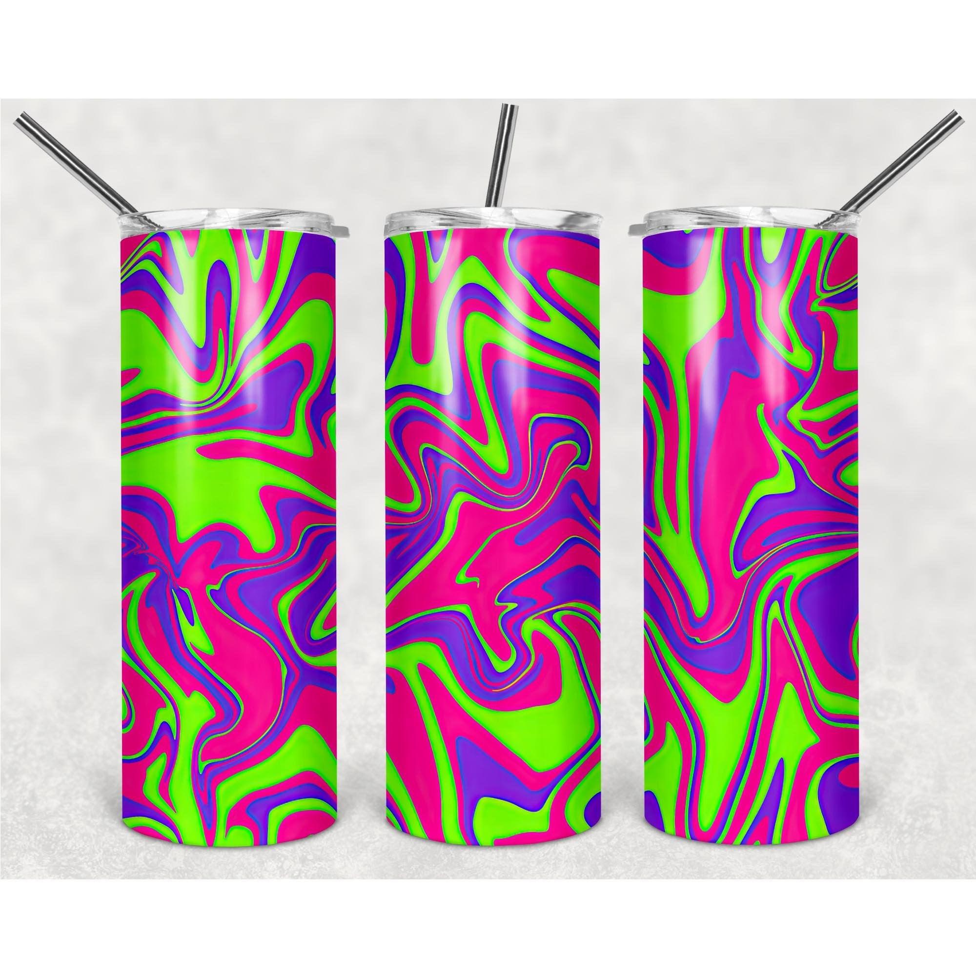 Stylish Purple And Pink Pattern PNG, 20oz Skinny Tumbler Design, Sublimation Designs PNG File - TheDigitalSVG