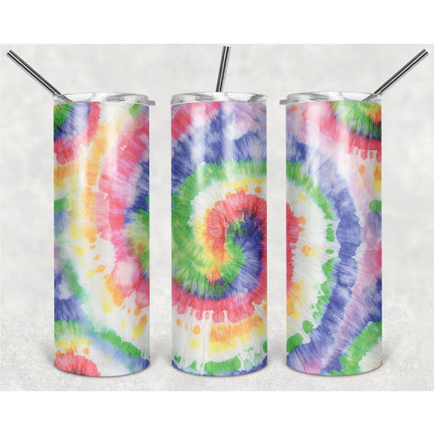 Rainbow Swirl Pattern PNG, 20oz Skinny Tumbler Design, Sublimation Designs PNG File - TheDigitalSVG