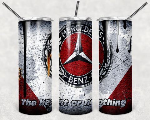 Stylish Mercedes-Benz PNG, 20oz Skinny Tumbler Design, Sublimation Designs PNG File - TheDigitalSVG