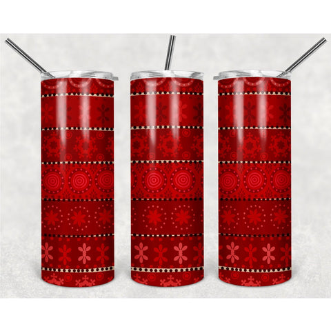 Snowflake Christmas Stripe Pattern PNG, 20oz Skinny Tumbler Design, Sublimation Designs PNG File - TheDigitalSVG