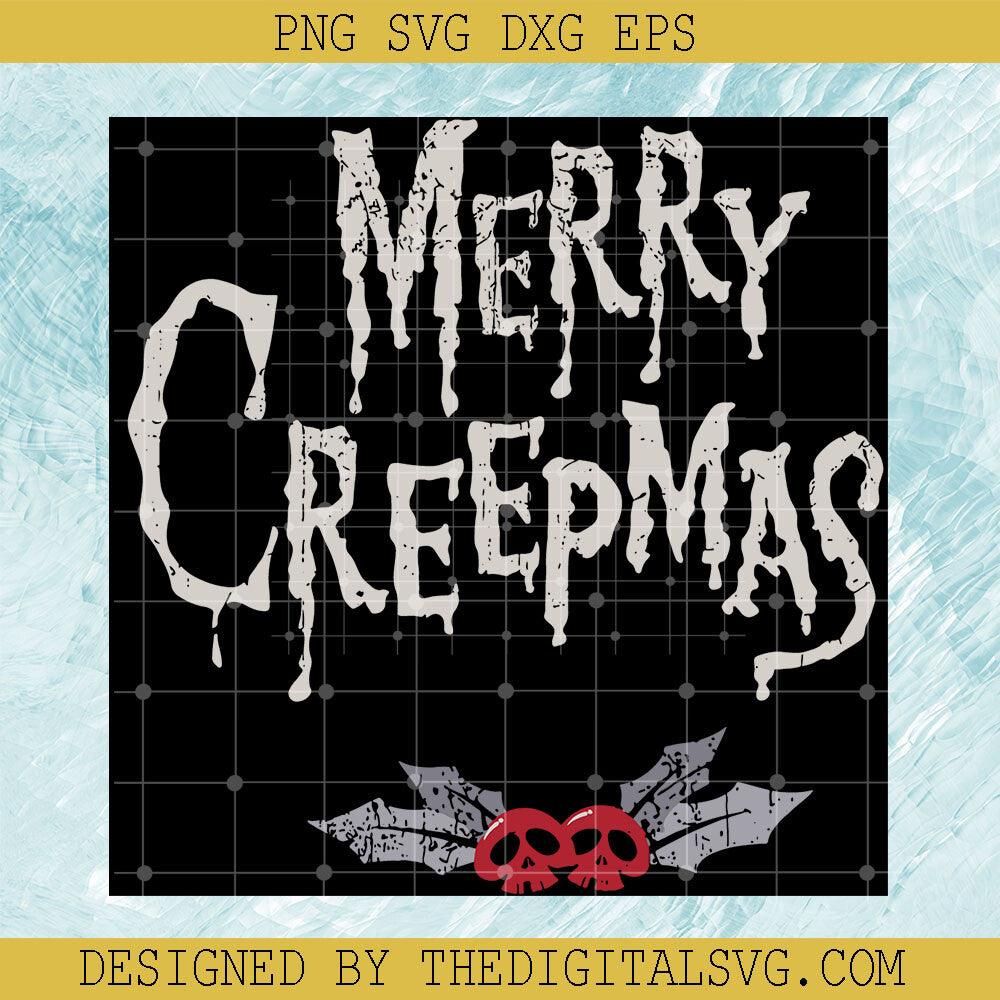 Merry Creepmas SVG, Skull Christmas SVG, Funny Christmas SVG - TheDigitalSVG
