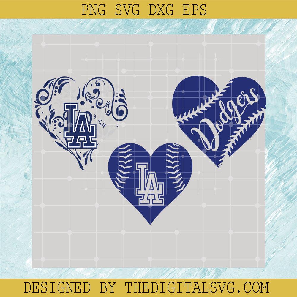 La Dodgers Hearts SVG, Los Angeles Dodgers SVG, Dodgers Baseball SVG - TheDigitalSVG