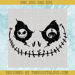 Jack Skellington Face Smile SVG, Jack Skellington SVG, Nightmare Before Christmas SVG - TheDigitalSVG
