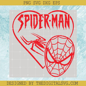 Spider-Man Head SVG, Icon Spider Man Face SVG, Spider Man Valentine's Day SVG - TheDigitalSVG