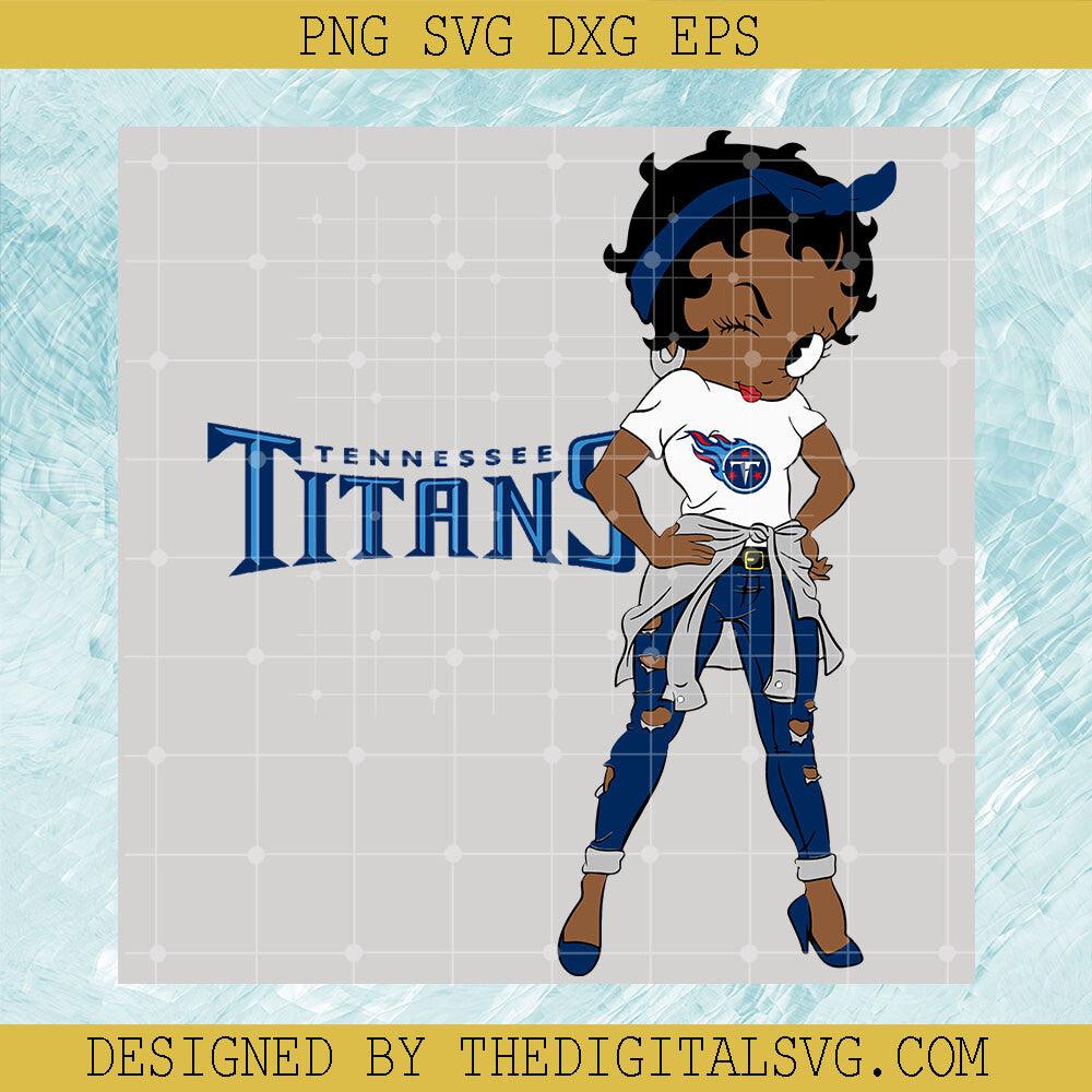 Tennessee Titans Black Girl SVG, NFL Girl SVG, Tennessee Titans Football SVG - TheDigitalSVG