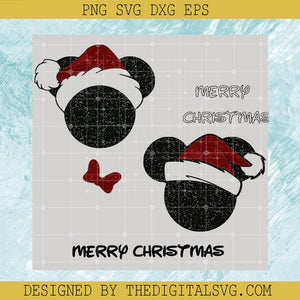 Mickey Minnie Merry Christmas SVG, Mickey Mouse Christmas SVG, Minnie Mouse Christmas SVG - TheDigitalSVG