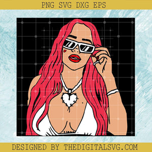 Karol G Red Hair SVG Cricut, La Bichota Bikini SVG, La Sirena SVG - TheDigitalSVG