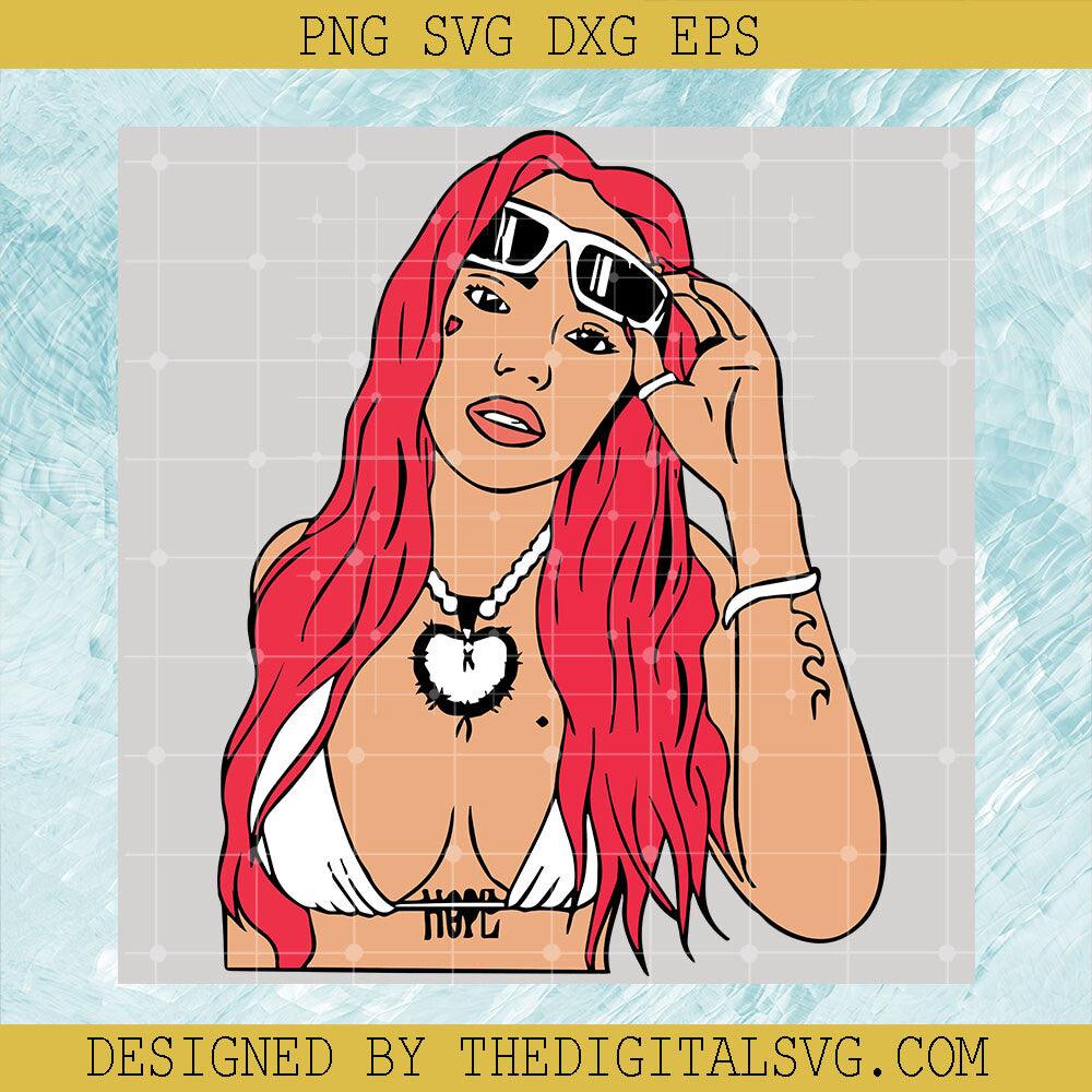 La Bichota Bikini SVG, La Bichota Red Hair SVG, La Sirena Karol SVG - TheDigitalSVG