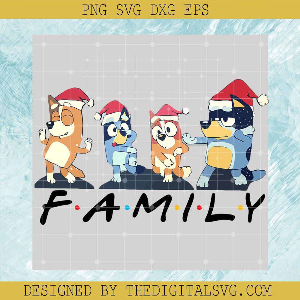 Bluey Christmas Family SVG, Happy Family Bluey SVG, Santa Claus SVG - TheDigitalSVG