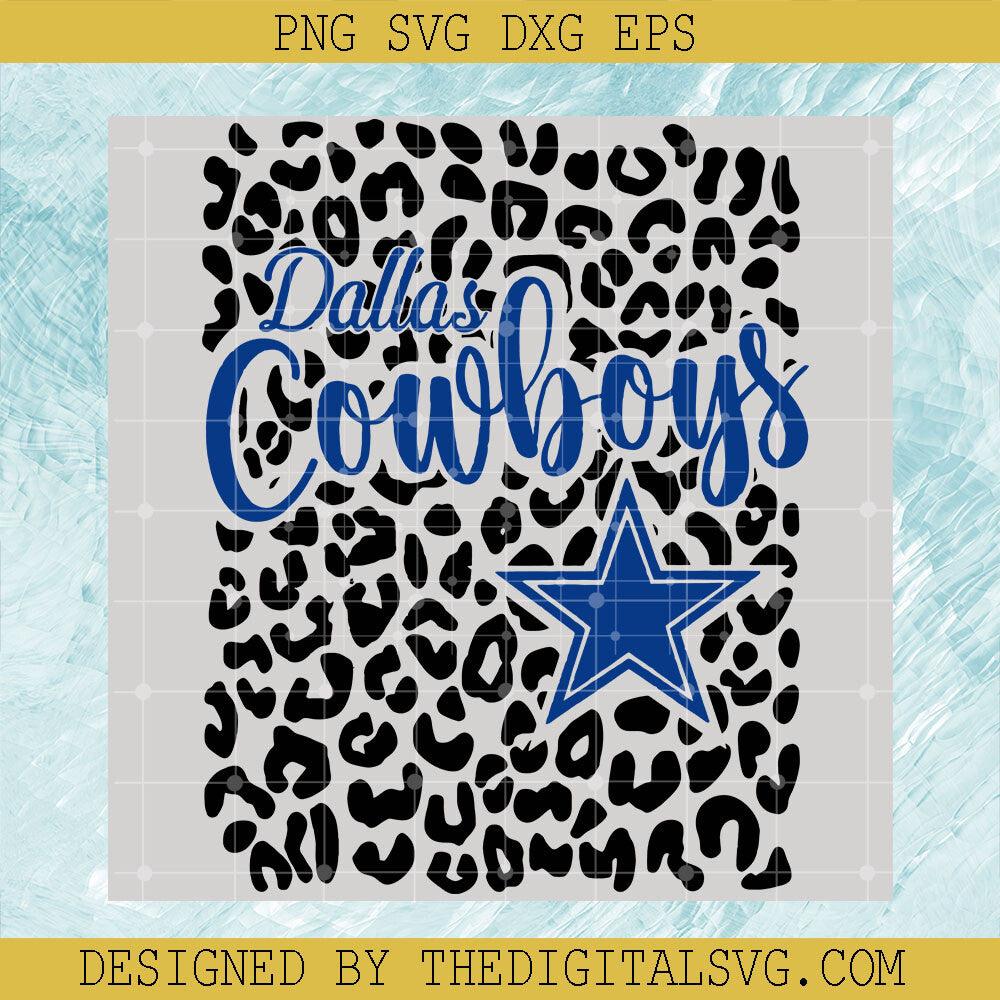 Dallas Cowboys Leopard SVG, Cheetah Blue Gliter Star SVG, Dallas Cowboys Sport SVG - TheDigitalSVG