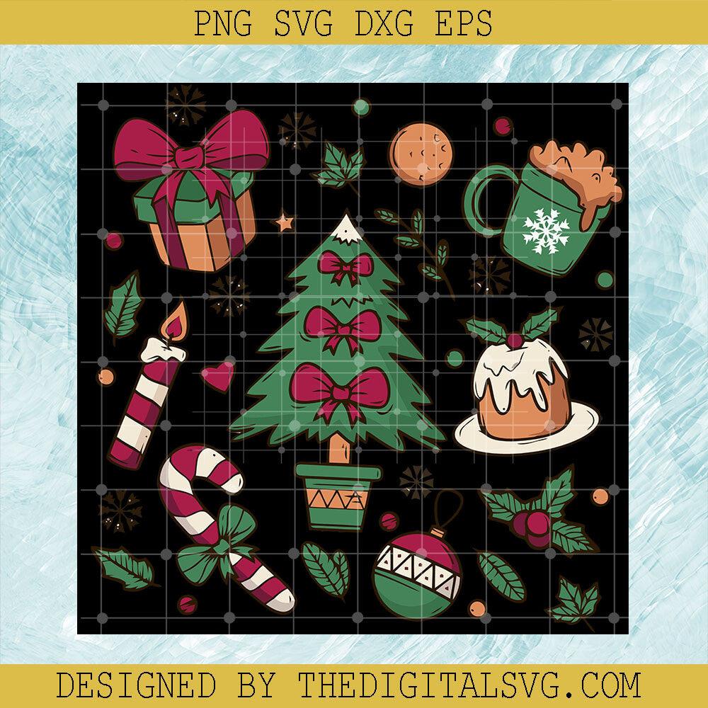 Disney Christmas Doole SVG, Merry Cute Christmas Doodle Holiday SVG, Santa Claus SVG - TheDigitalSVG