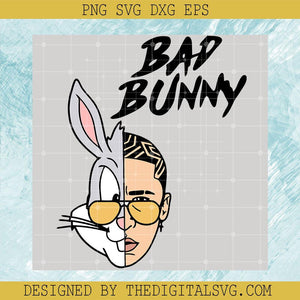 BAD BUNNY SVG, Bad Bunny Outlined SVG, Bad Bunny cricut files svg - TheDigitalSVG