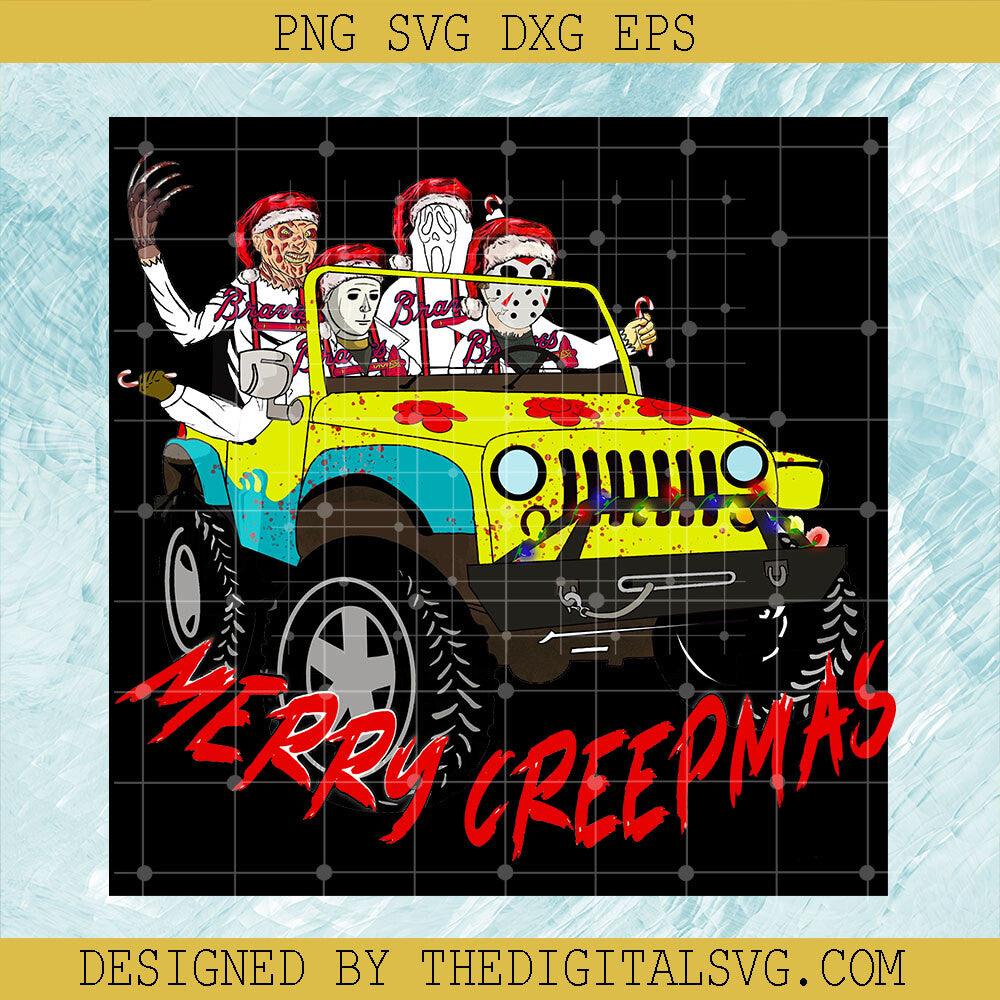 Merry Creepmas PNG, Horror Jeep Santa Hat PNG, Jeep Christmas PNG - TheDigitalSVG