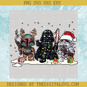 Star Wars Merry Christmas PNG, Star Wars Christmas PNG, Darth Vader And Stormtroopers PNG - TheDigitalSVG