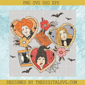 Retro It's Just Bunch Of Hocus Pocus, Sanderson Sisters PNG, Disney Witch Scary Movies PNG - TheDigitalSVG