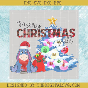 Merry Christmas Yall PNG, Cute Eeyore PNG, Winnie The Pooh PNG - TheDigitalSVG