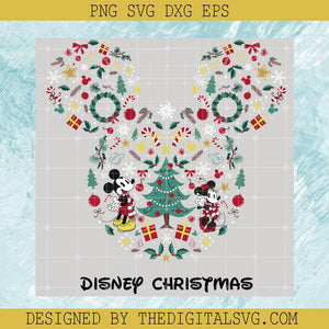 Mickey Mouse Disney Christmas PNG, Mickey Head PNG, Mickey Tree Christmas PNG - TheDigitalSVG