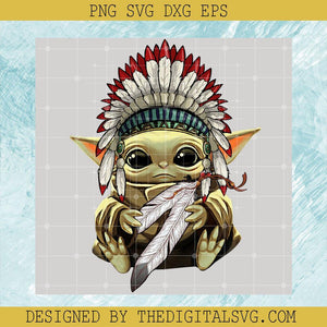 Baby Yoda Native PNG, Baby Yoda Star Wars PNG, Native American PNG - TheDigitalSVG