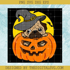 Pumpkin Dog SVG, Pug Pumpkin SVG, Dog Halloween SVG - TheDigitalSVG