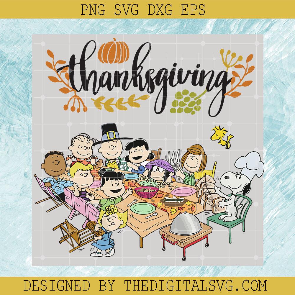 Thanksgiving Family Charlie Brown SVG, Happy Thanksgiving SVG, Fall Autumn Leaves SVG - TheDigitalSVG