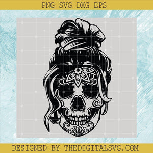 Woman Sugar Skull SVG PNG EPS DXF, Calavera Svg, Day Of The Dead Svg - TheDigitalSVG