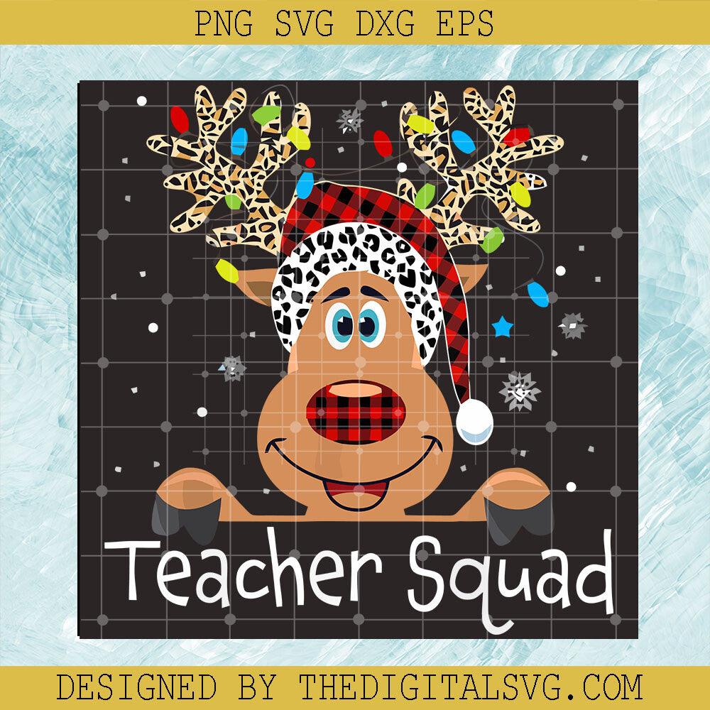 Teacher Squad Reindeer Christmas SVG, Teacher Squad SVG, Santa Reindeer SVG - TheDigitalSVG