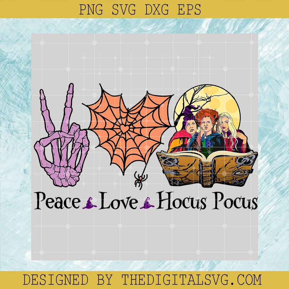 Peace Love Hocus Pocus PNG, Halloween PNG, Love Sanderson Sister PNG Sublimation - TheDigitalSVG