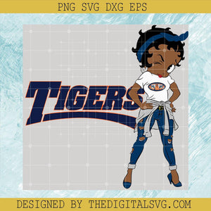 Auburn Tigers Black Girl SVG, Tigers Girl Sport SVG, Sport Lovers SVG - TheDigitalSVG