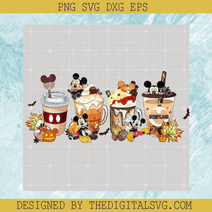 Disneyland Halloween Drink Latte PNG, Logo Mickey Coffee PNG, Leopard Halloween Disney PNG - TheDigitalSVG